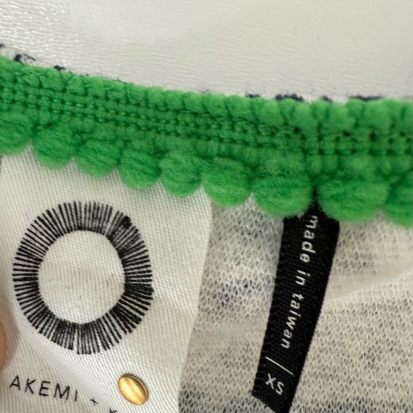 Akemi & Kin Anthropologie Manet Tunic Top Dress Blue Green XS 1171 - Picture 2 of 3